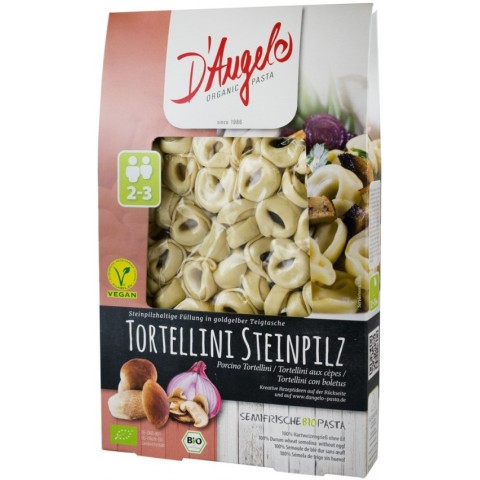 D'angelo, Tortellini bio cu ciuperci si ceapa, 250g d'angelo pasta, biomag.ro
