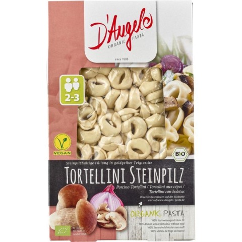 DAngelo, Tortellini bio cu umplutura de hribi - 250 g, biomag.ro