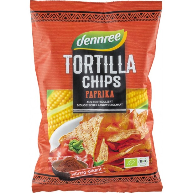 Tortilla chips cu ardei eco - 125 g