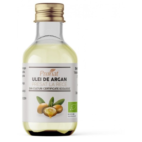 Pronat Glass Pack, Ulei bio de argan presat la rece, 30ml, biomag.ro