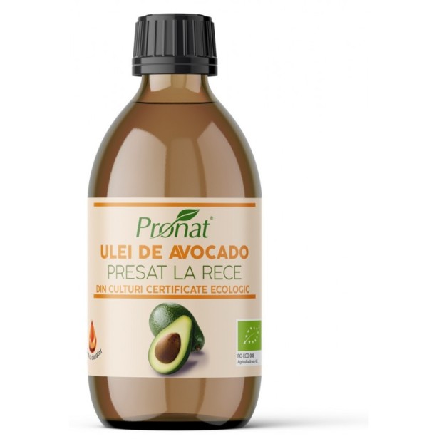 Ulei bio de avocado presat la rece, 250ml