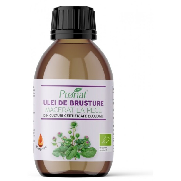 Ulei bio de brusture macerat la rece, 100ml