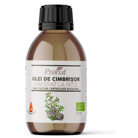Pronat Glass Pack, Ulei bio de cimbrisor macerat la rece, 100ml, biomag.ro