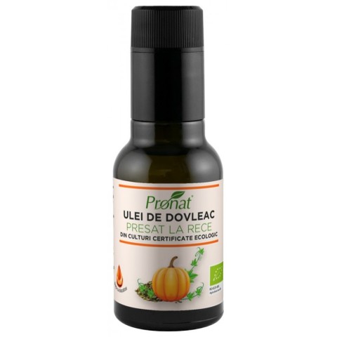 Uleiuri Pronat, Ulei bio de dovleac presat la rece din seminte neprajite (crude), 100 ml, biomag.ro