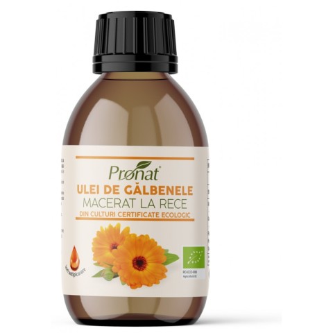 Pronat Glass Pack, Ulei bio de galbenele macerat la rece, 100ml, biomag.ro