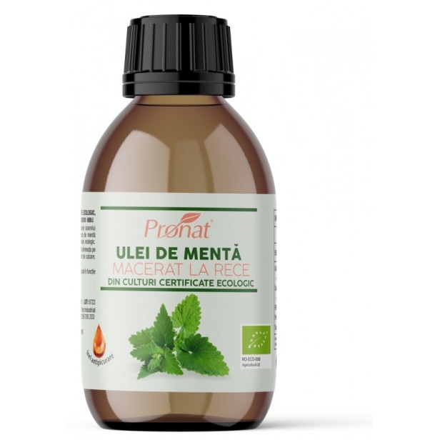 Ulei bio de menta macerat la rece, 100ml