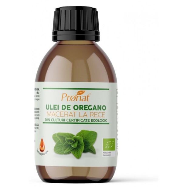 Ulei bio de oregano macerat la rece, 100ml