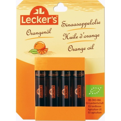 Lecker's, Ulei bio de portocale 4x2ml lecker's, biomag.ro