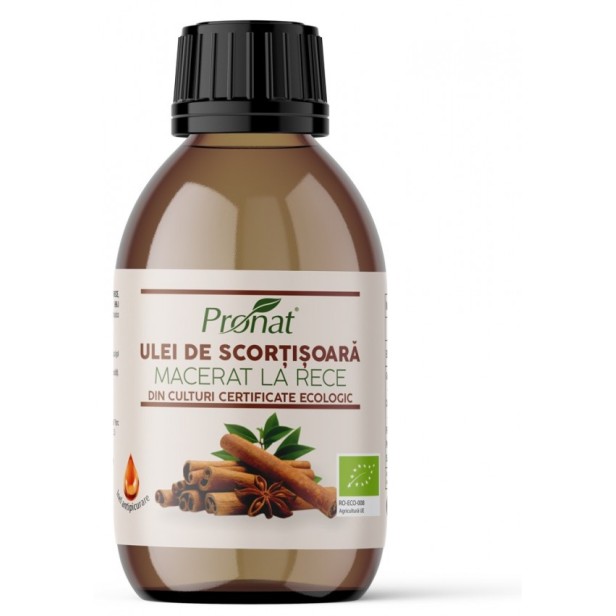 Ulei bio de scortisoara macerat la rece, 100ml