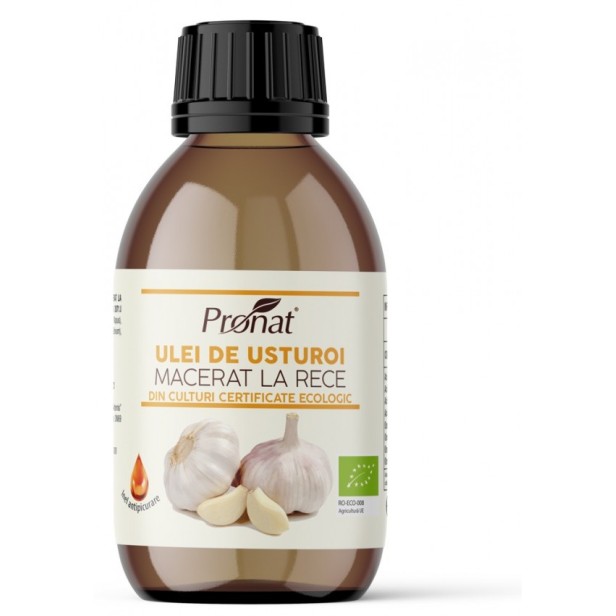 Ulei bio de usturoi macerat la rece, 100ml
