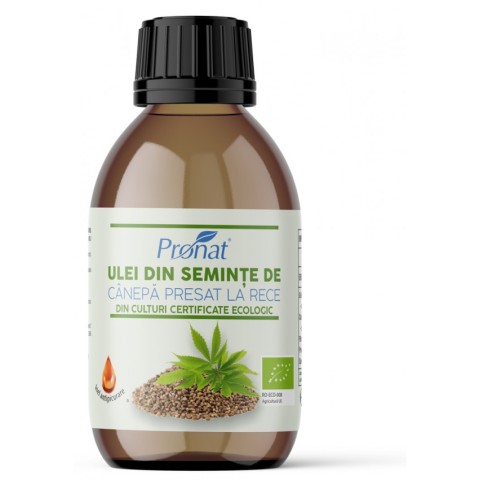 Hrana sanatoasa, Ulei bio din seminte de canepa presat la rece, 100ml, biomag.ro