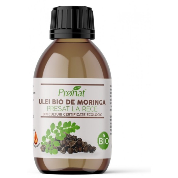 Ulei bio din seminte de moringa presat la rece, 100ml