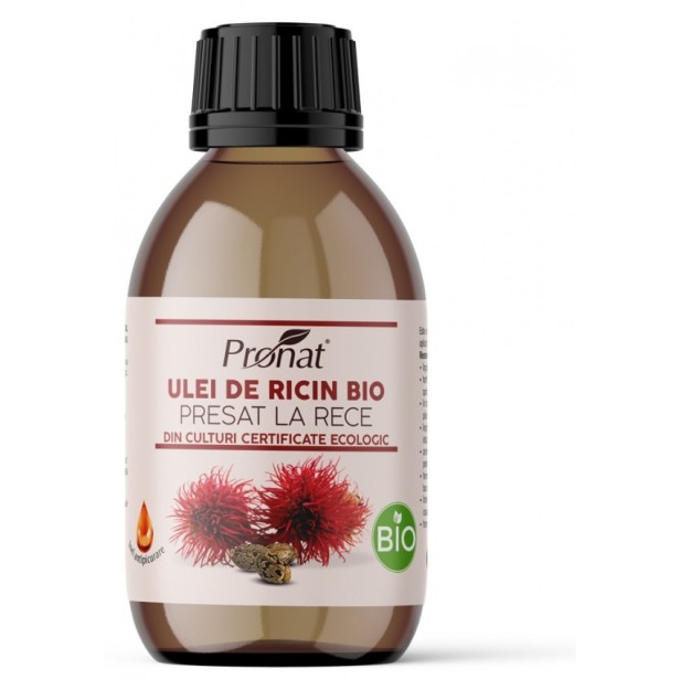 Ulei bio din seminte de ricin presat la rece, 100ml