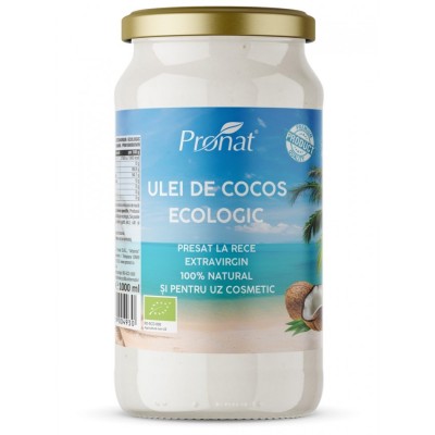 Ulei de cocos extravirgin bio presat la rece 1000ml