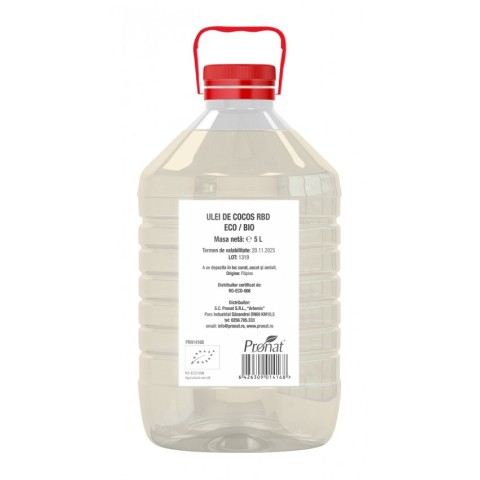 Horeca, Ulei de cocos rbd bio, 5l, biomag.ro