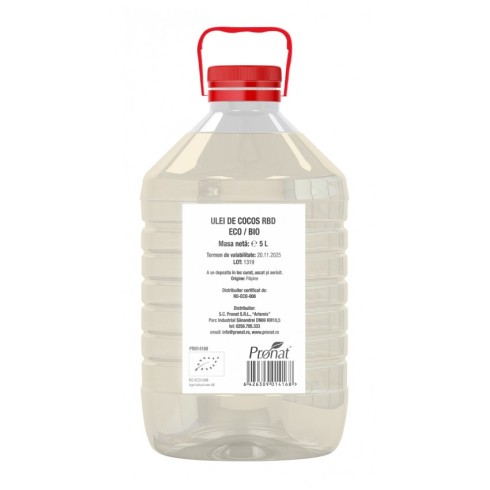 Ulei de cocos rbd bio, 5l