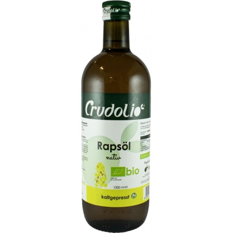 Uleiuri naturale, Ulei din seminte de rapita bio extravirgin, 1000ml crudolio, biomag.ro