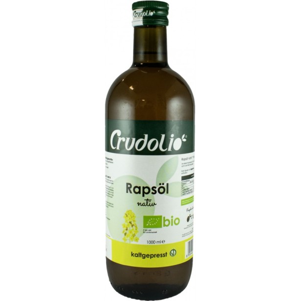 Ulei din seminte de rapita bio extravirgin, 1000ml crudolio