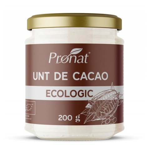 Uleiuri naturale, Unt de cacao bio, 200g, biomag.ro
