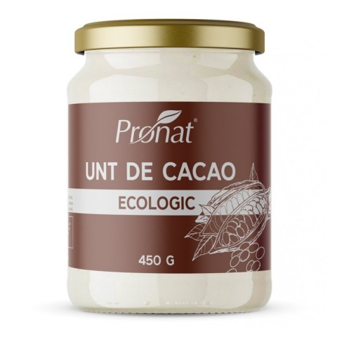 Uleiuri naturale, Unt de cacao bio, 450g, biomag.ro