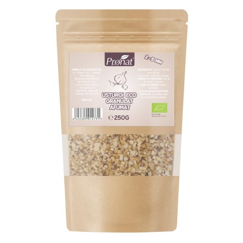 Horeca, Usturoi bio granulat, afumat, 250g, biomag.ro