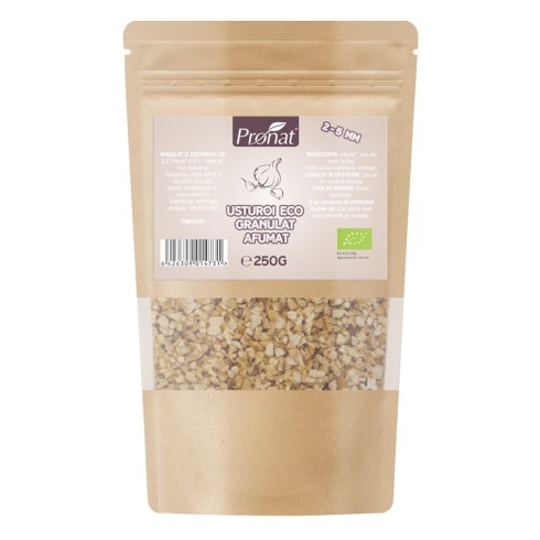 Usturoi bio granulat, afumat, 250g