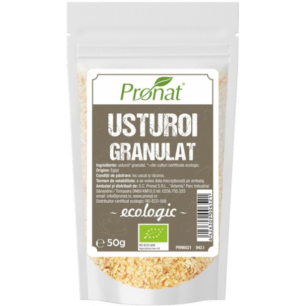 Usturoi uscat granulat fin bio, 50g