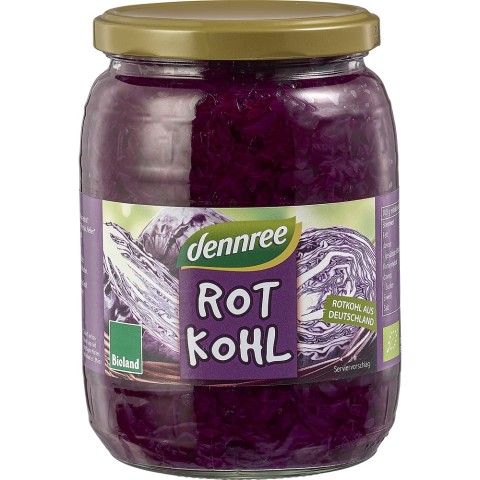 Dennree, Varza rosie bio la borcan - 680 g, biomag.ro