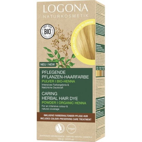 Cosmetice naturale, Vopsea de par bio pe baza de plante, 100g blond auriu, biomag.ro