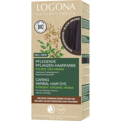 Vopsea de par bio pe baza de plante, maro inchis 100g