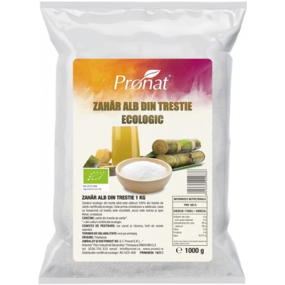 Zahar alb bio din trestie, 1kg