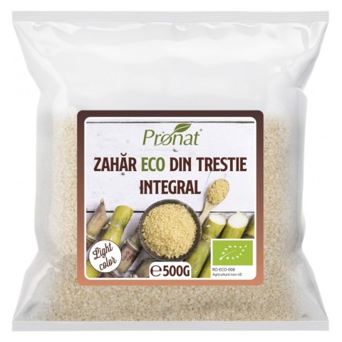 Indulcitori bio, Zahar bio integral din trestie, light, 500g, biomag.ro