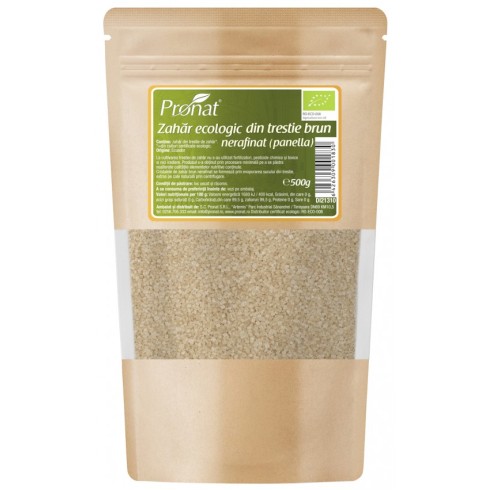 Zahar brun bio din trestie de zahar, -Panela 500g