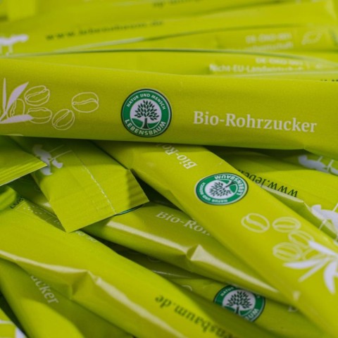 Lebensbaum, Zahar brut din trestie de zahar bio pliculete 100x5g - 500 g, biomag.ro