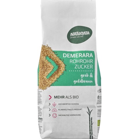 Indulcitori bio, Zahar brut din trestie demerara - 500 g, biomag.ro