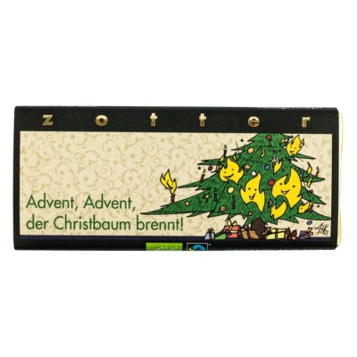 Ciocolata bio facuta manual editie de craciun, advent-advent, 70g