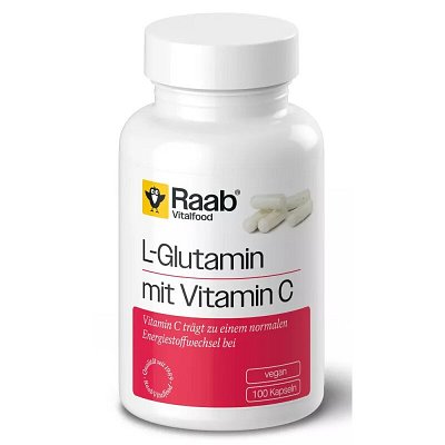 L-Glutamine cu vitamina C 480mg 100 capsule 48g Raab