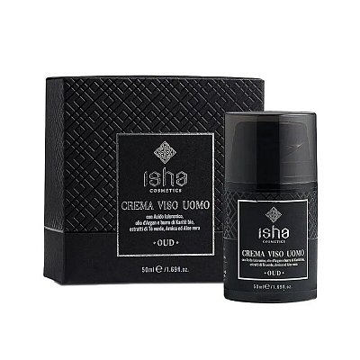 Crema de fata cu acid hialuronic si ulei de argan pentru barbati 50ml Isha
