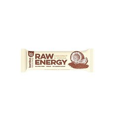 Baton energizant Raw Energy cu nuca de cocos si cacao, 50g