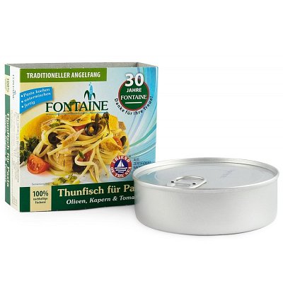 Ton pentru paste, cu masline, capere si rosii, 200g
