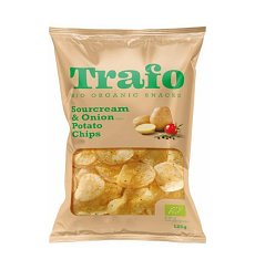 Chipsuri bio din cartofi cu ceapa si smantana, 125g