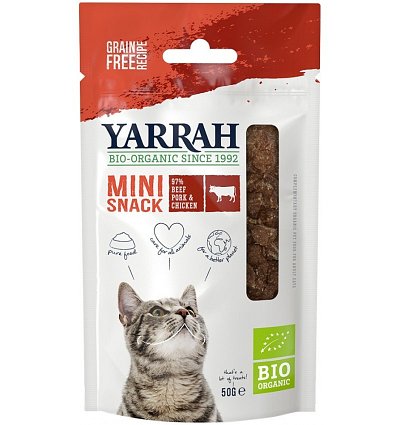 Hrana uscata bio pentru pisici, mini snack cu 97% carne, 50g