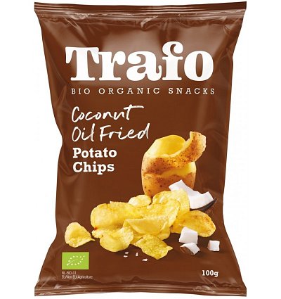 Chipsuri bio putin sarate, prajite in ulei de cocos, 100g