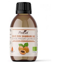 Ulei BIO din samburi de caise presat la rece, 100 ml