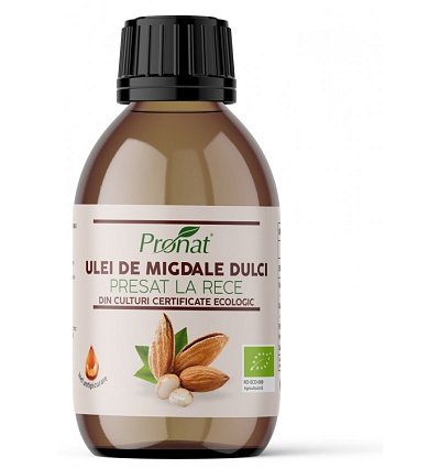 Ulei bio de migdale dulci presat la rece, 100ml