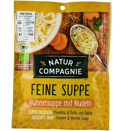 Supa bio de pui cu taitei, 40g natur