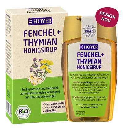 Sirop de tuse cu miere, fenicul si cimbru 250g hoyer