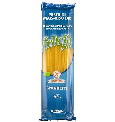 Spaghetti bio din faina de malai si orez, 500g