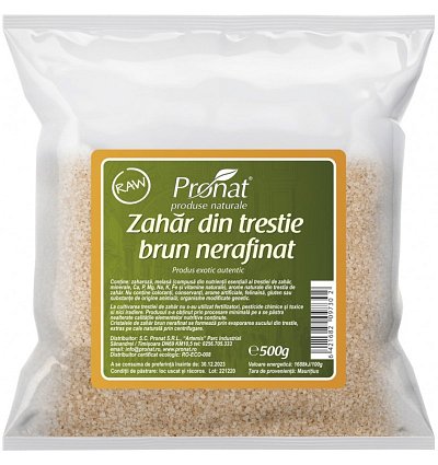Zahar brun din trestie nerafinat, raw, 500g