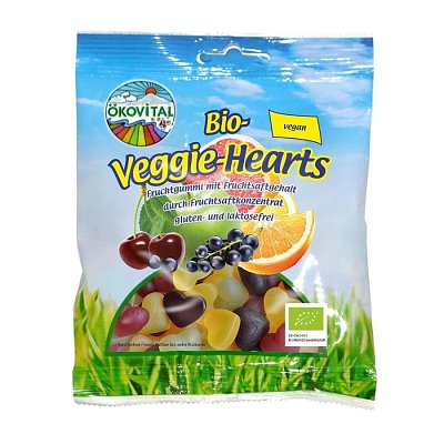 Jeleuri bio inimioare cu fructe vegane fara lactoza si gluten - 80 g